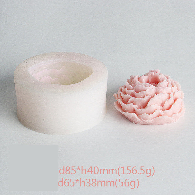 3D Flower Silicone Mold DIY Rose Peony Fragrance Candle Hand Soap