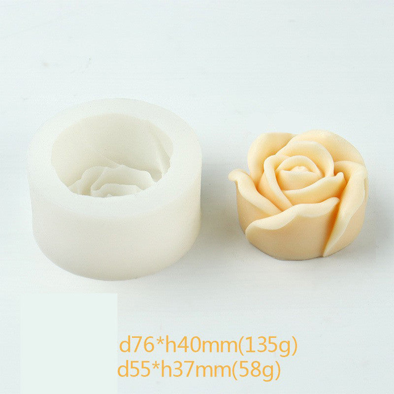 3D Flower Silicone Mold DIY Rose Peony Fragrance Candle Hand Soap