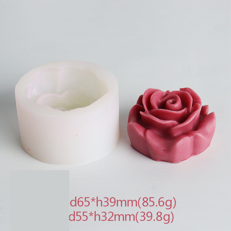 3D Flower Silicone Mold DIY Rose Peony Fragrance Candle Hand Soap